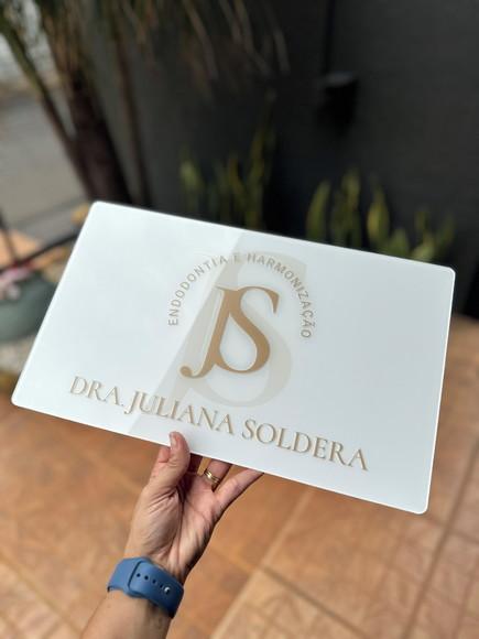 Placa Comércio Acrilico - Efeito Cristal 40x24 Impressão Uv