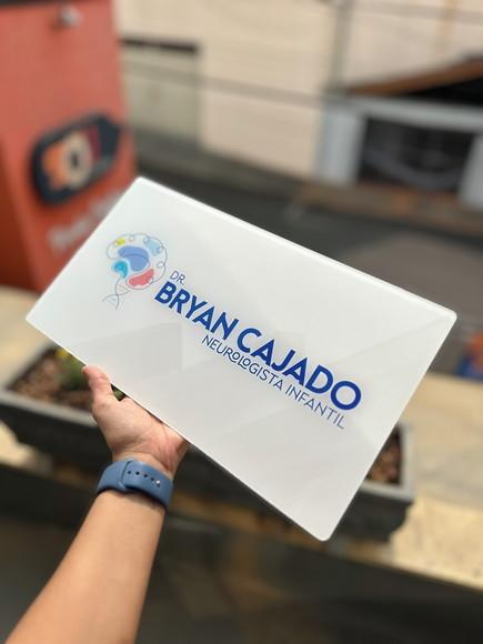 Placa Comércio Acrilico - Efeito Cristal 40x24 Impressão Uv