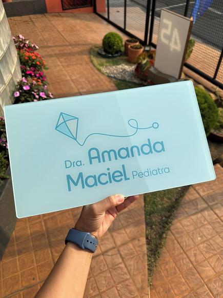Placa Comércio Acrilico - Efeito Cristal 40x24 Impressão Uv