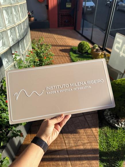 Placa Comércio Acrilico Adesivo Frontal 40x20 Impressão Uv