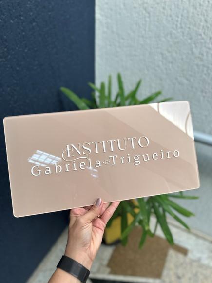 Placa Comércio Acrilico Adesivo Frontal 40x20 Impressão Uv