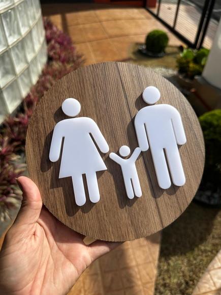 Placa de Banheiro- Modelo Calcita mdf Personalizado 20x20cm