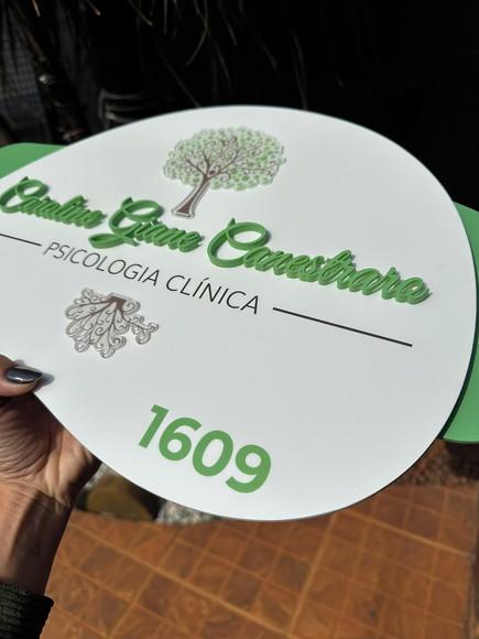 Placa de Clínica Acm Sobreposição em Acrílico 30x50 Orgânica