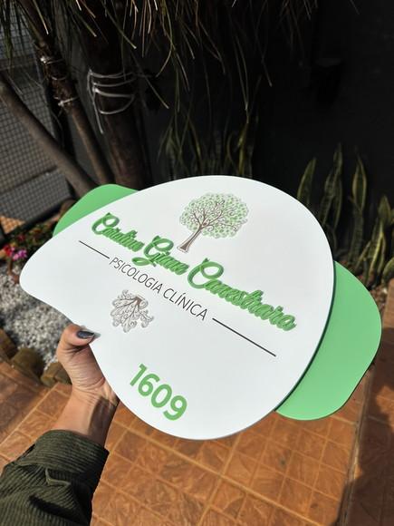 Placa de Clínica Acm Sobreposição em Acrílico 30x50 Orgânica