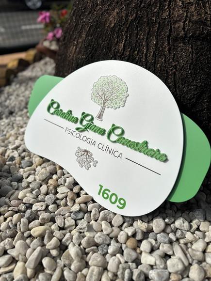 Placa de Clínica Acm Sobreposição em Acrílico 30x50 Orgânica