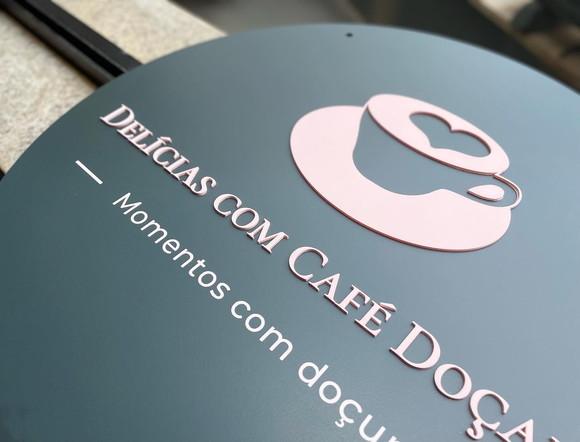 Placa de Comércio - Frente e Verso 50x50
