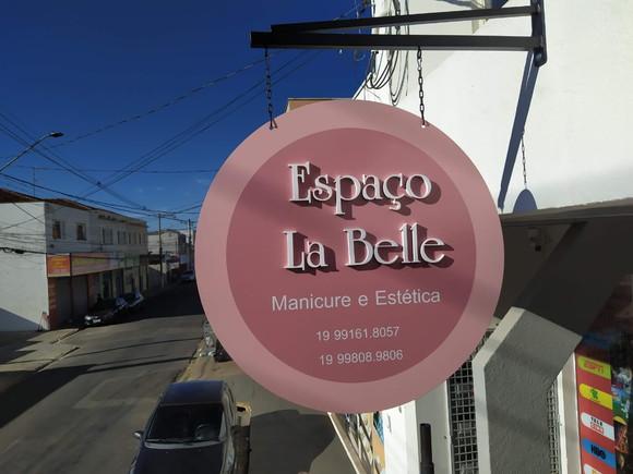 Placa de Comércio - Frente e Verso 50x50 + Estrutura