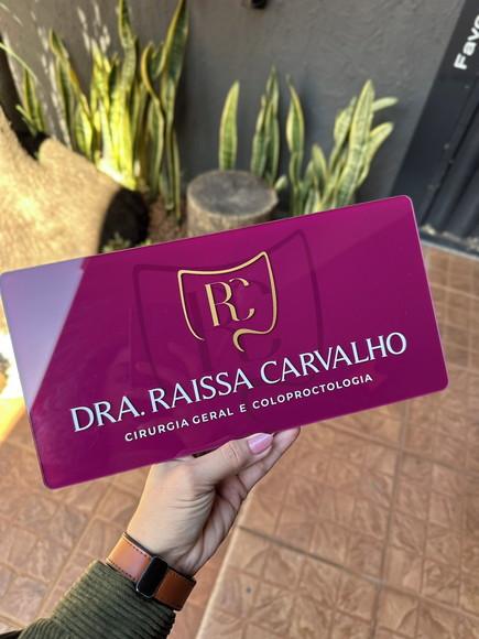 Placa de Comércio Acrílico - Aplicação Adesivo Frontal 30x15