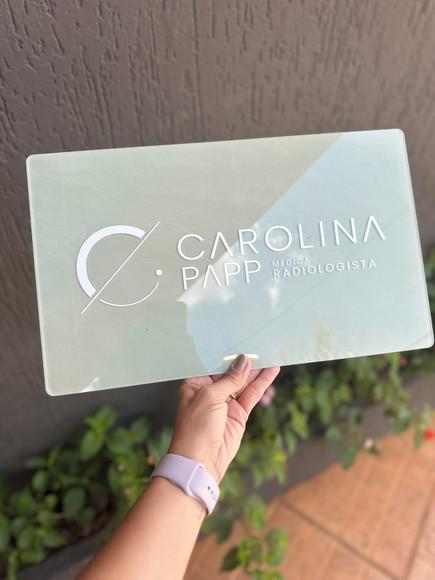 Placa de Comércio Acrílico - Aplicação Adesivo Frontal 40x24