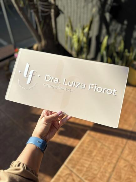 Placa de Comércio Acrílico - Aplicação Adesivo Frontal 40x24