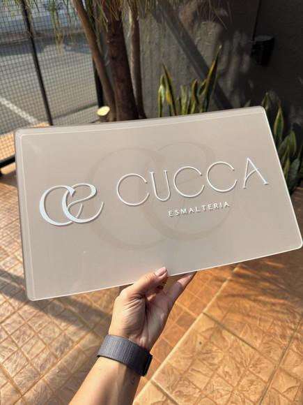 Placa de Comércio Acrílico - Aplicação Adesivo Frontal 40x24