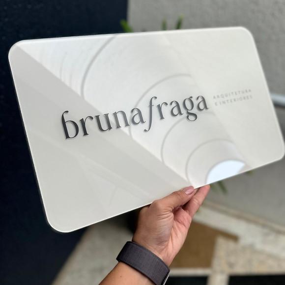 Placa de Comércio Acrílico - Aplicação Adesivo Frontal 40x24