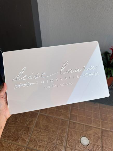 Placa de Comércio Acrílico - Aplicação Adesivo Frontal 40x24