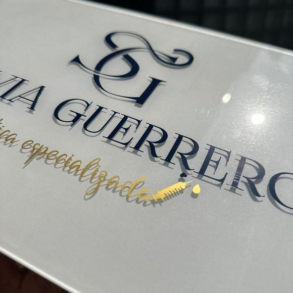 Placa de Comércio Acrílico - Aplicação Adesivo Frontal 40x24