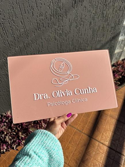 Placa de Comércio Acrílico - Aplicação Adesivo Frontal 40x24