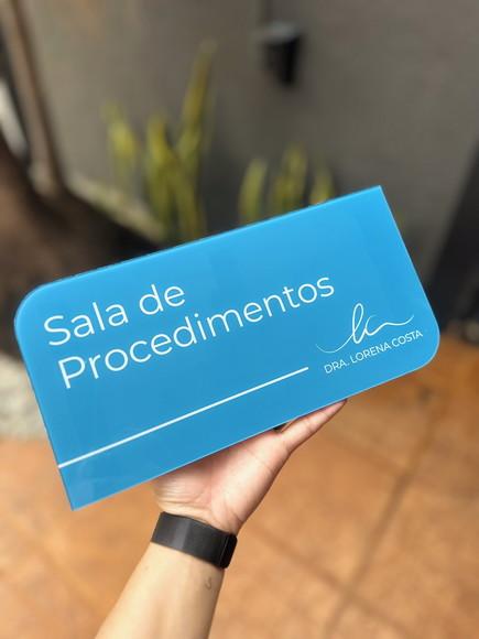 Placa de Comércio Acrílico - Efeito Cristal 30x15