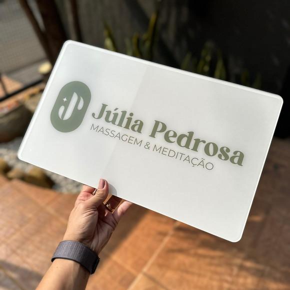 Placa de Comércio Acrilico - Efeito Cristal 40x24