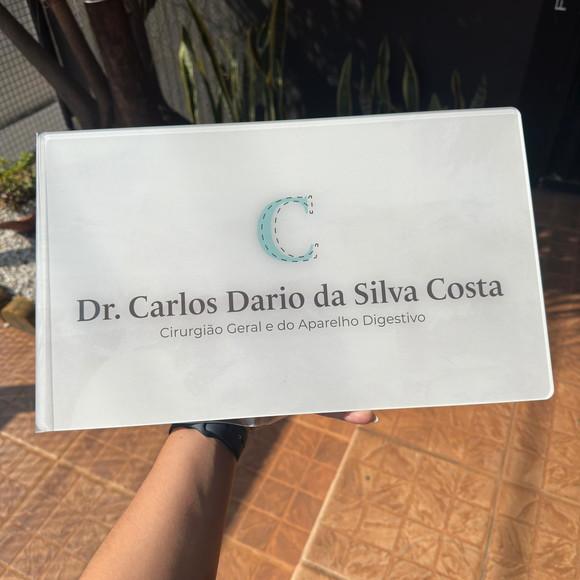Placa de Comércio Acrilico - Efeito Cristal 40x24