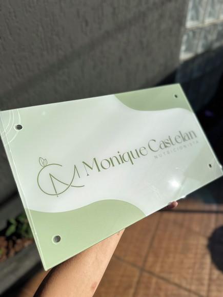 Placa de Comércio Acrilico - Efeito Cristal 40x24