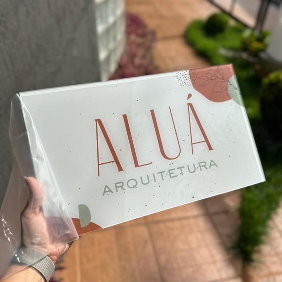 Placa de Comércio Acrilico - Efeito Cristal 40x24
