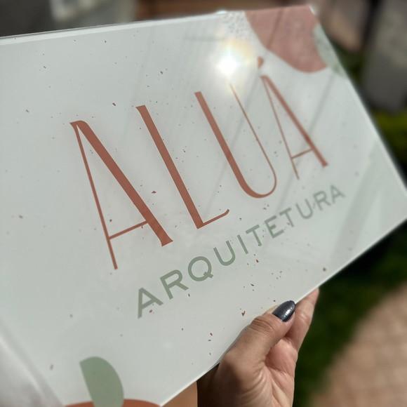 Placa de Comércio Acrilico - Efeito Cristal 40x24