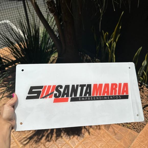 Placa de Comércio Acrilico - Efeito Cristal 40x24