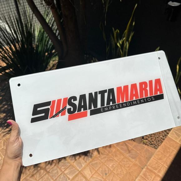 Placa de Comércio Acrilico - Efeito Cristal 40x24