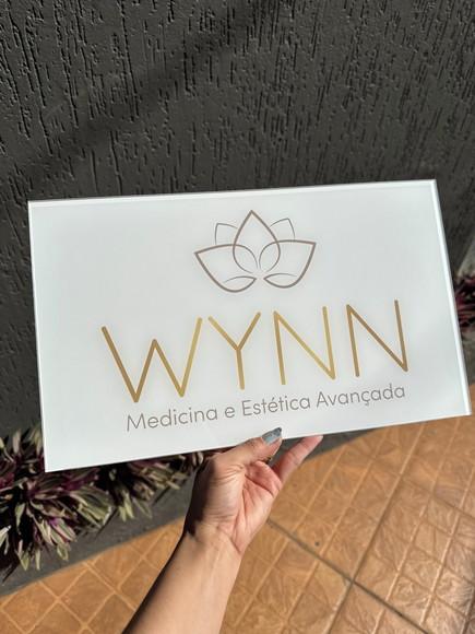 Placa de Comércio Acrilico - Efeito Cristal 40x24