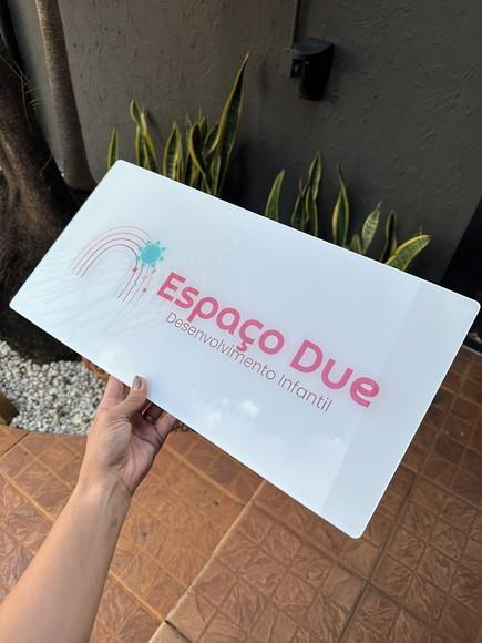 Placa de Comércio em Acrílico - Frente 25x50