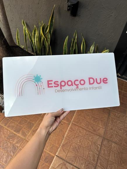 Placa de Comércio em Acrílico - Frente 25x50