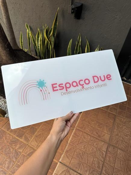 Placa de Comércio em Acrílico - Frente 25x50