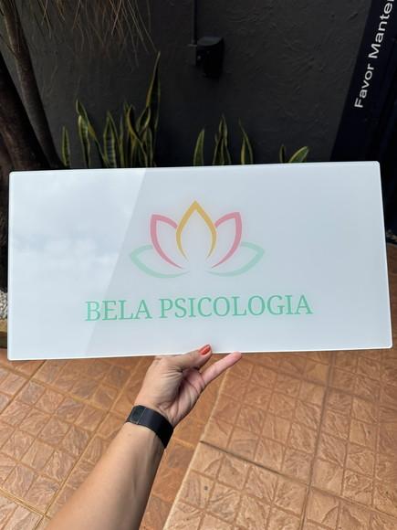 Placa de Comércio em Acrílico - Frente 25x50
