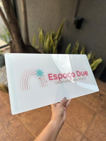 Placa de Comércio em Acrílico - Frente 25x50