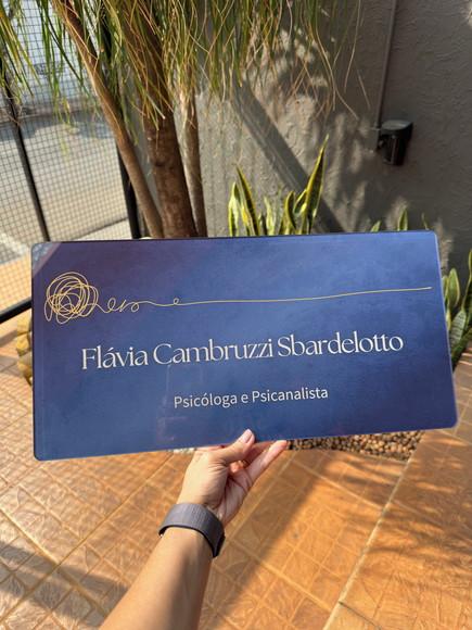 Placa de Comércio em Acrílico - Frente 25x50