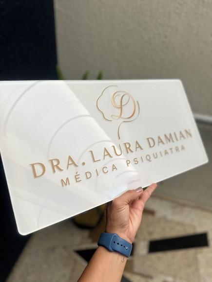 Placa de Comércio em Acrílico - Frente 50x25