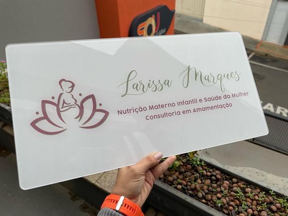 Placa de Comércio em Acrílico - Frente 50x25