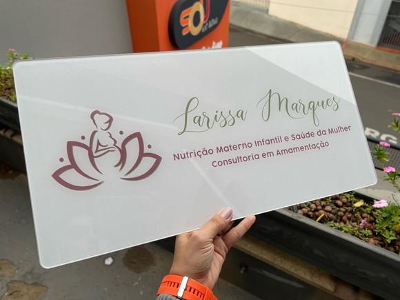 Placa de Comércio em Acrílico - Frente 50x25