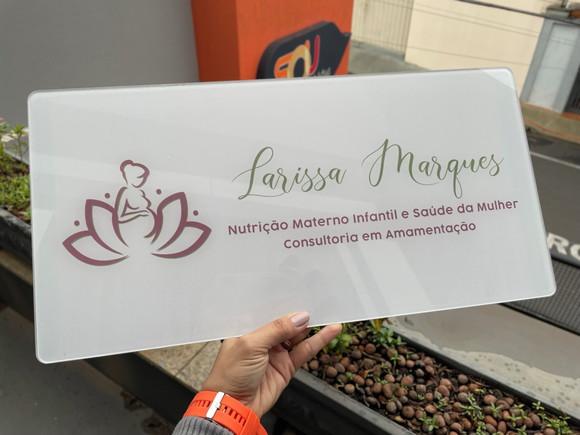 Placa de Comércio em Acrílico - Frente 50x25