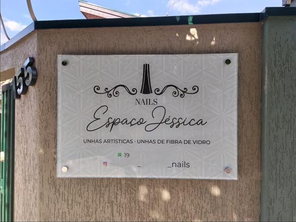 Placa de Comércio em Acrílico - Frente 80x55