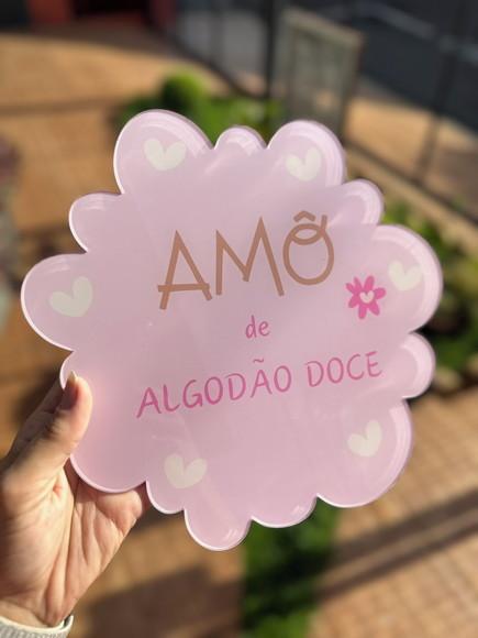 Placa de Comércio em Acrílico Recorte Especial Frente 25x25