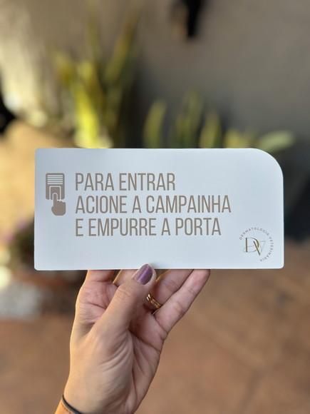 Placa de Id. Campainha - Modelo Caulim Personalizado