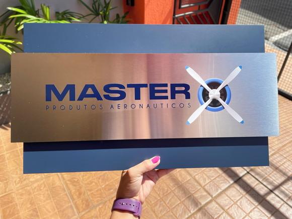 Placa de Identificação - Modelo Topázio Inox 54x30