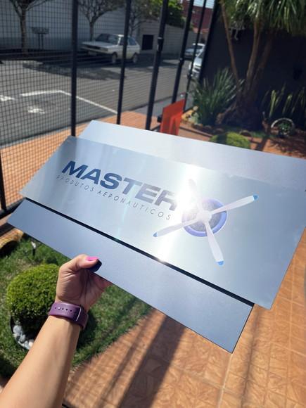 Placa de Identificação - Modelo Topázio Inox 54x30