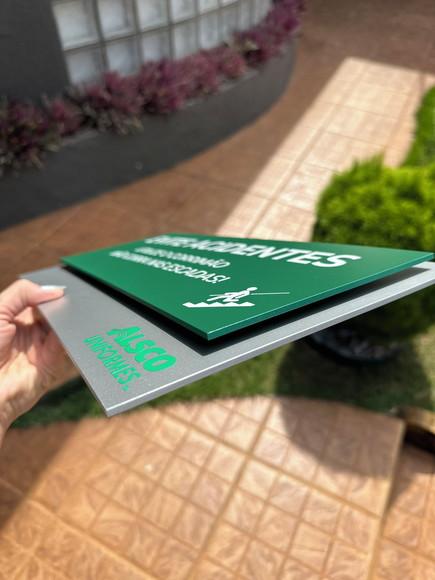 Placa de Identificação de Escada - Modelo Quartzo 40x20