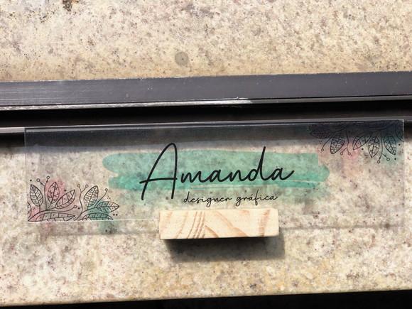 Placa de Identificação de Mesa - Acrílico 26x6,5