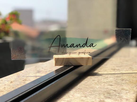 Placa de Identificação de Mesa - Acrílico 26x6,5