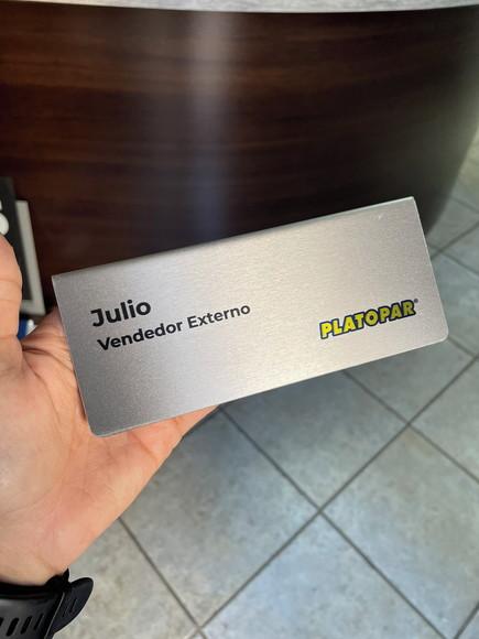 Placa de Identificação de Mesa - Inox 15x6