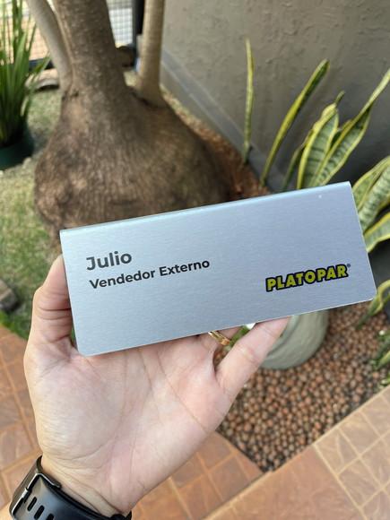 Placa de Identificação de Mesa - Inox 15x6