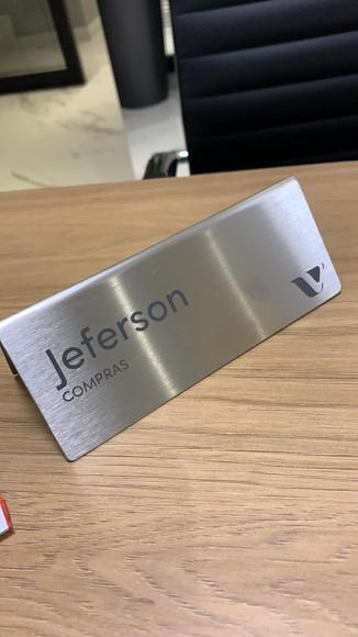 Placa de Identificação de Mesa - Inox 15x6