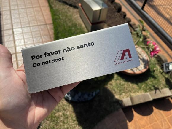 Placa de Identificação de Mesa - Inox 15x6